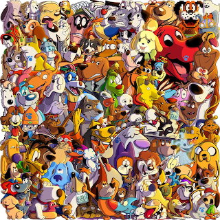 Cartoon Dogs Collage