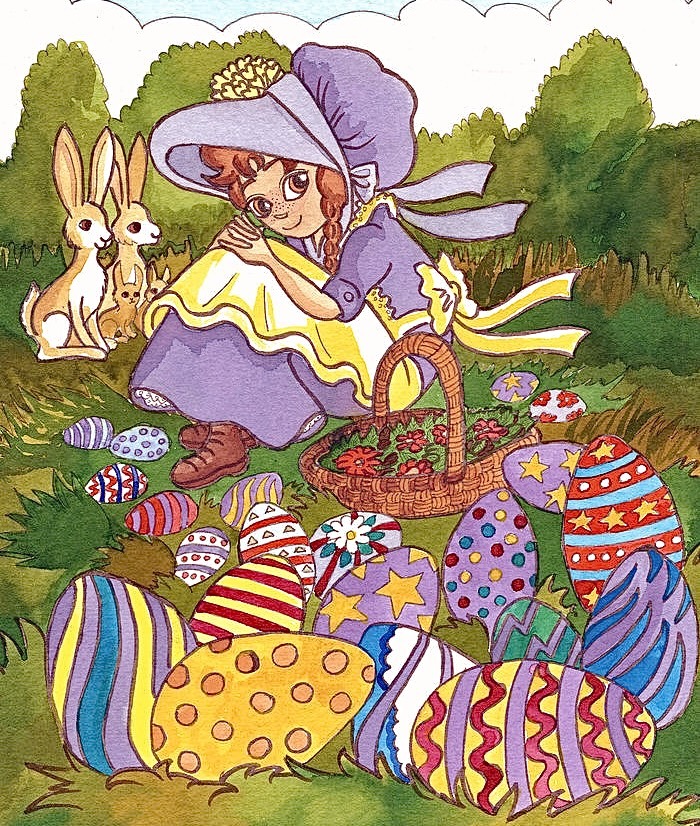 Girl Hunting Easter Eggs