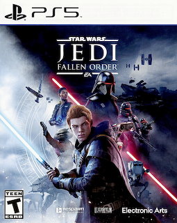 Star Wars Jedi: Fallen Order cover art with Cal Kestis and BD-1 droid