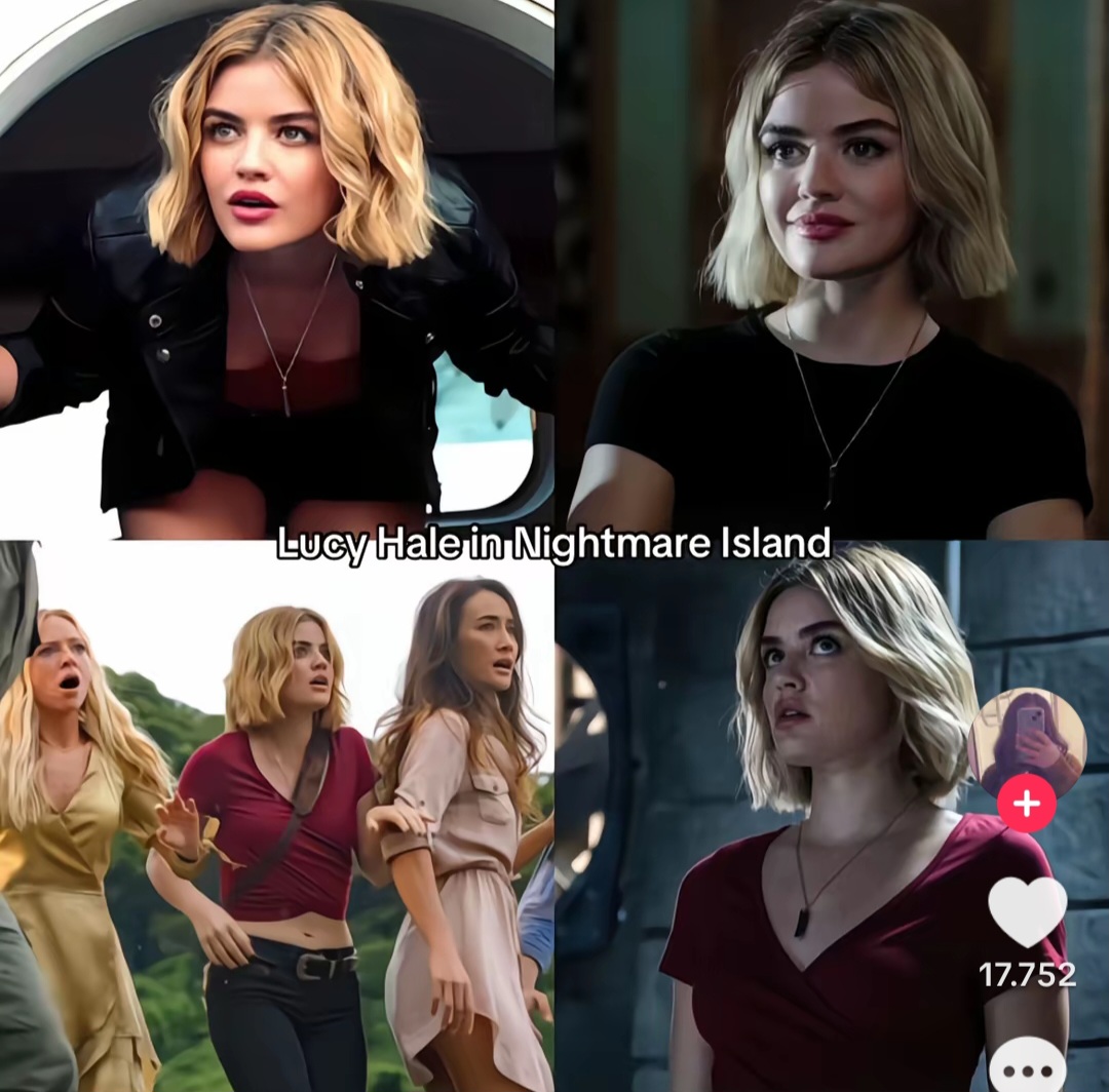 Collage of a blonde woman in multiple dramatic close-up and mid-shot scenes