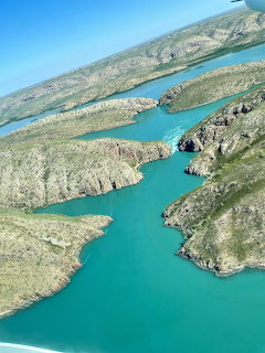 Aerial Turquoise Fjord Landscape