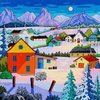 Winter Village Folk Art