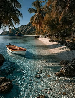 Tropical Beach Boat