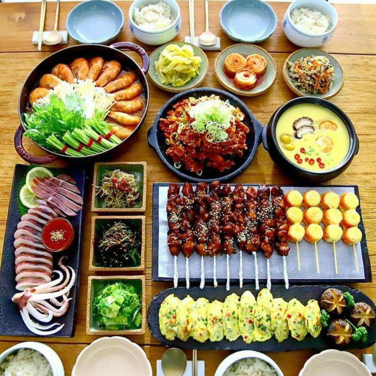Korean Food Spread