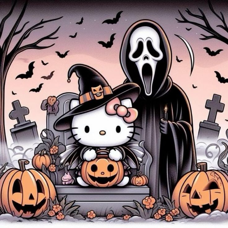 Hello Kitty & Ghostface Halloween