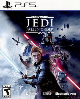 Star Wars Jedi: Fallen Order PS5 game cover showing protagonist with lightsaber against space backdrop