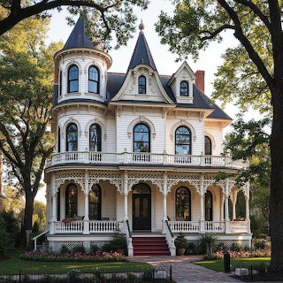 Victorian Mansion with Turrets