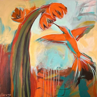 Hummingbird and Desert Flower