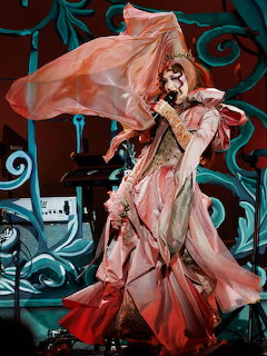 Singer in Pink Gown