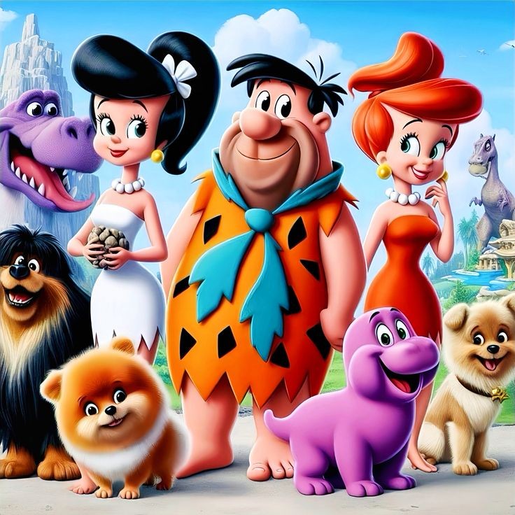 Flintstones Family and Pets