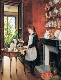 Girl with Dog by Albert Roosenboom