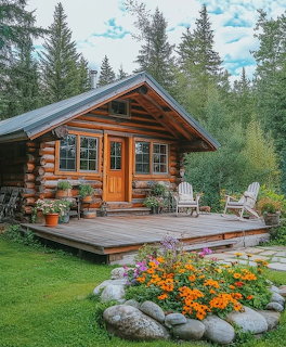 Log Cabin in the Woods