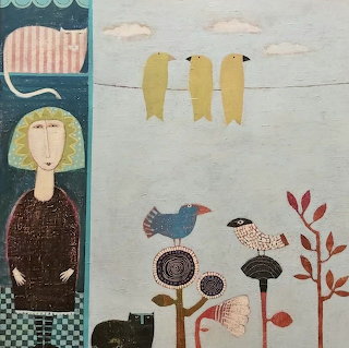 Whimsical Folk Art Scene