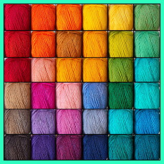 Colorful Yarn Spools Grid