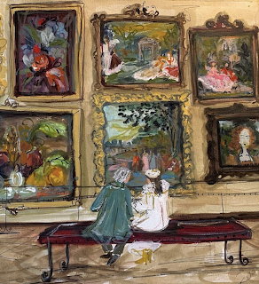 Girls in Art Gallery