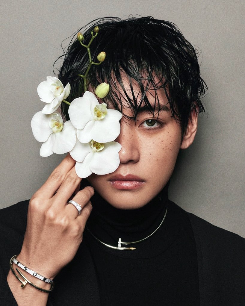 Taehyung White Orchid Portrait