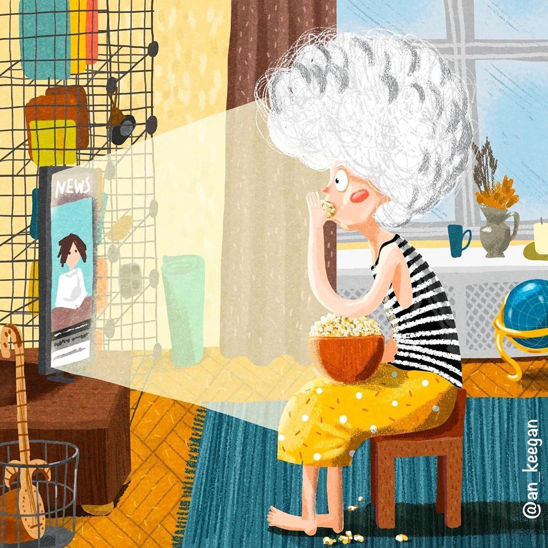 Woman Watching TV