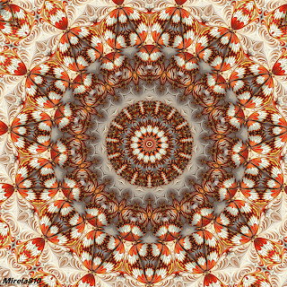 Orange Floral Mandala