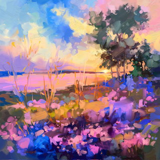 Vibrant Spring Landscape Painting
