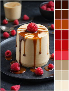 Caramel Panna Cotta Raspberries