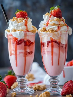 Strawberry Milkshake Dessert