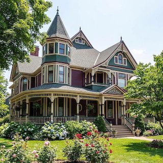 Victorian Mansion with Garden