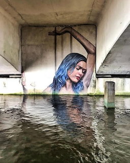 Woman in Flooded Underpass