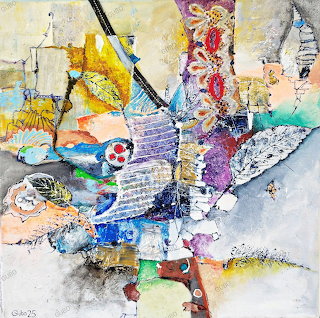 Abstract Mixed Media Collage