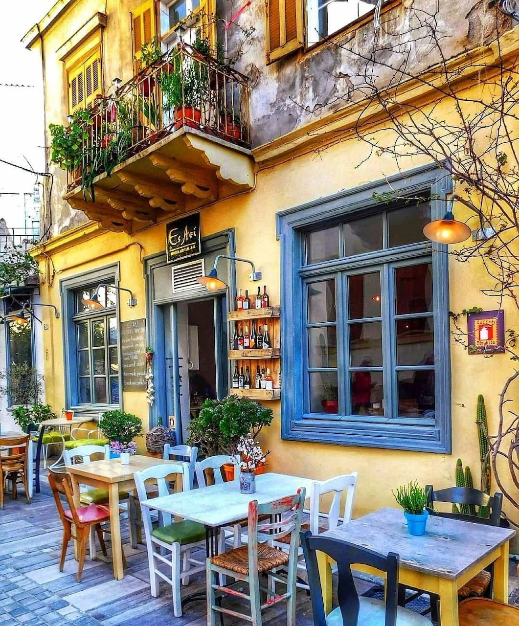 Greek Tavern Courtyard