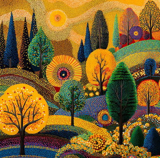 Dotted Forest Landscape