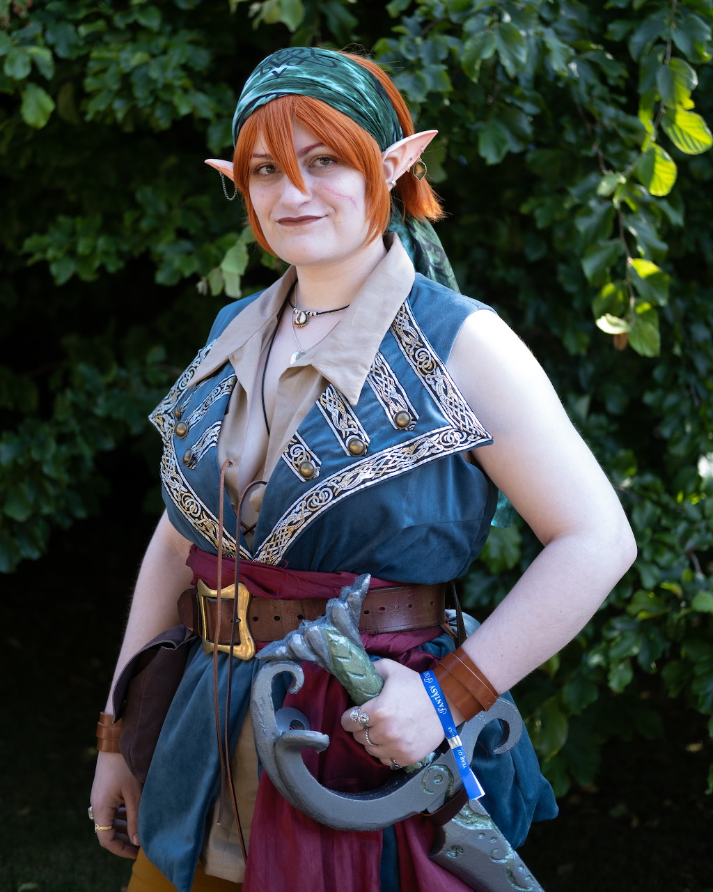 Person in cosplay costume posing for a portrait