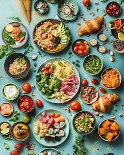 Healthy Food Flatlay Brunch