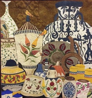 Quilt Art Pottery Still Life