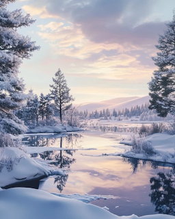 Winter Landscape Reflection
