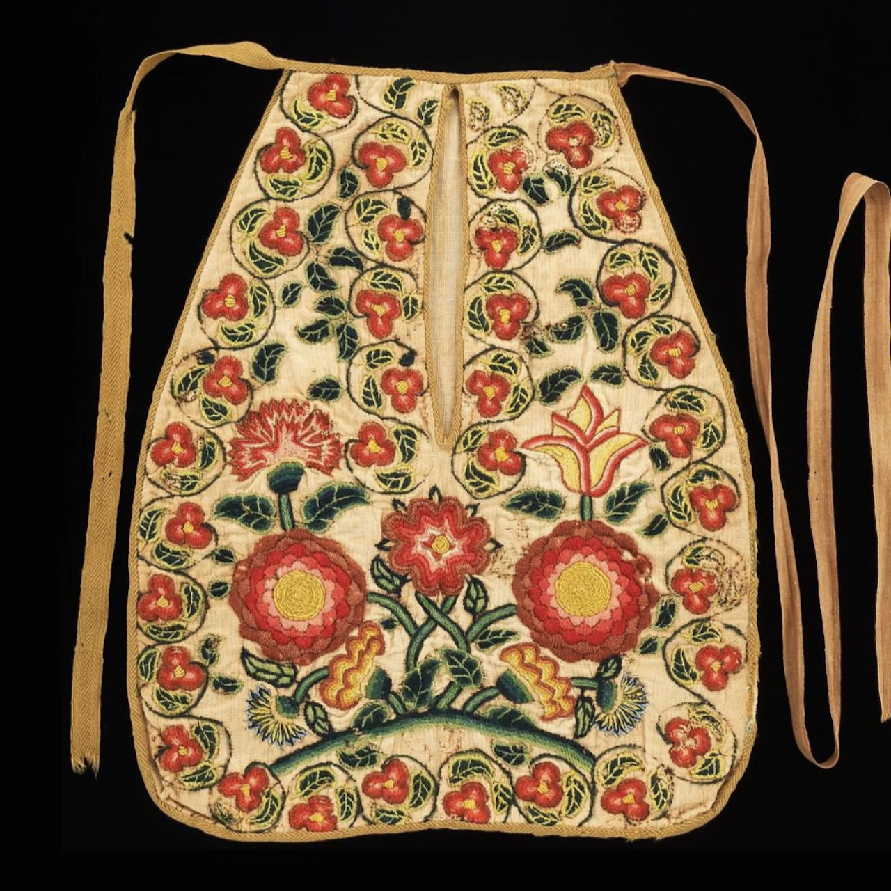 Embroidered Floral Apron