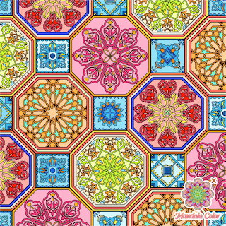 Colorful Geometric Tile Pattern