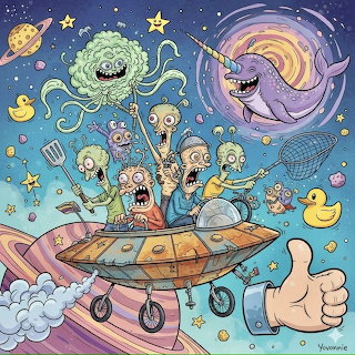 Aliens Flying Their Spaceship