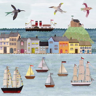 Harbor Boats Illustration