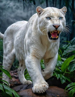 White Lioness Walking