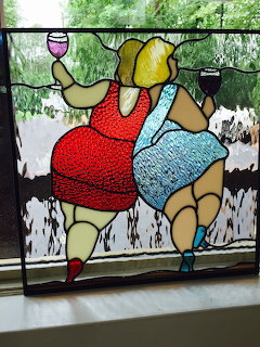 Stained Glass Dancing Ladies