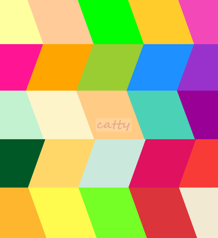 Colorful hexagonal geometric pattern with bright rainbow colors arranged in rows