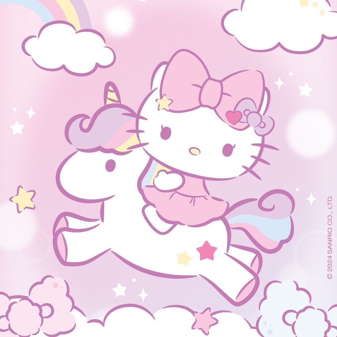 Hello Kitty Riding Unicorn