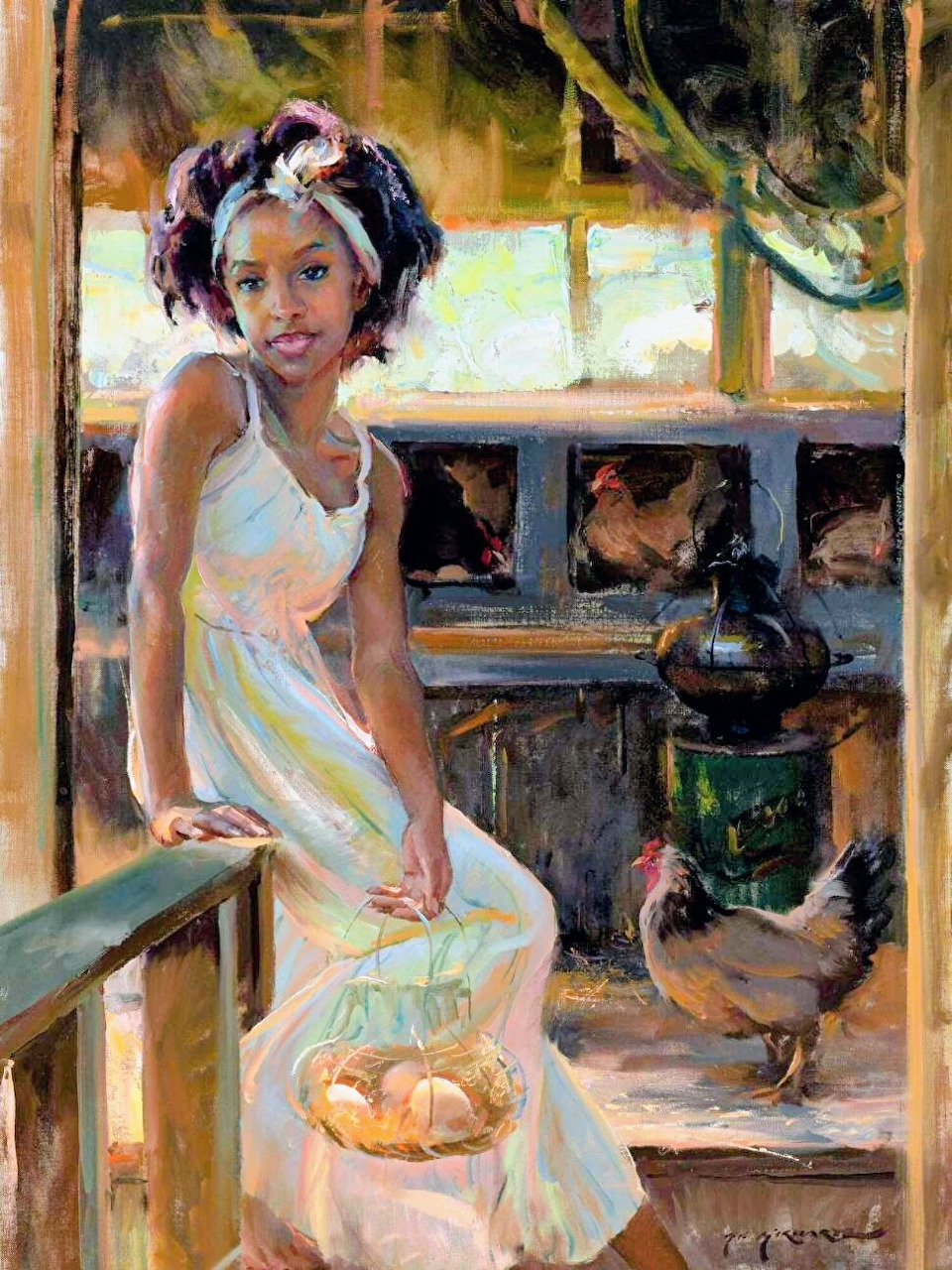 Collecting Morning Eggs by Daniel Gerhartz