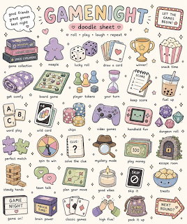 Game Night Doodle Sheet