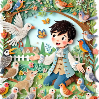 Boy with Birds and Animals