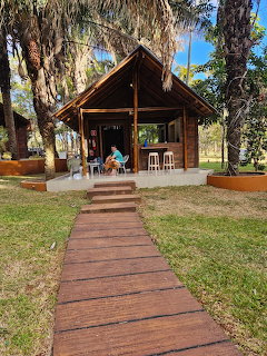 Rustic Wooden Cabin Walkway