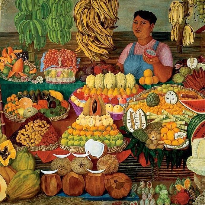 Fruit Market Painting