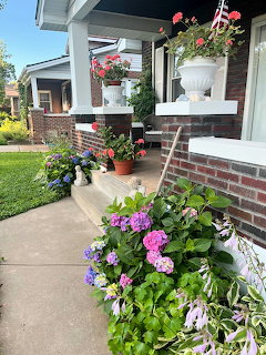 Flowers on Front Steps