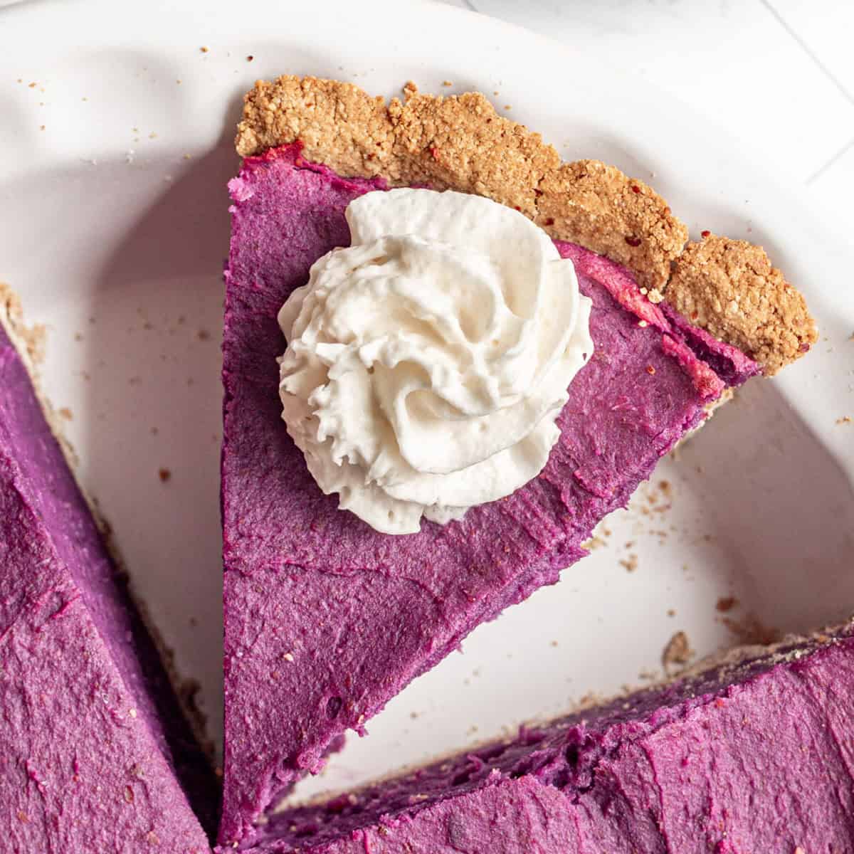 Purple Sweet Potato Pie Slice