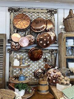 Copper Pots Kitchen Display